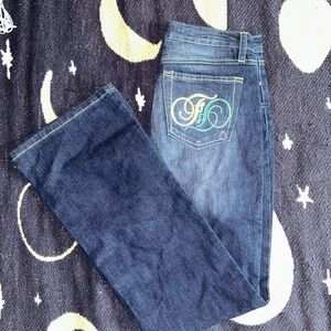 Elegant Dark Blue Boot Cut Jeans